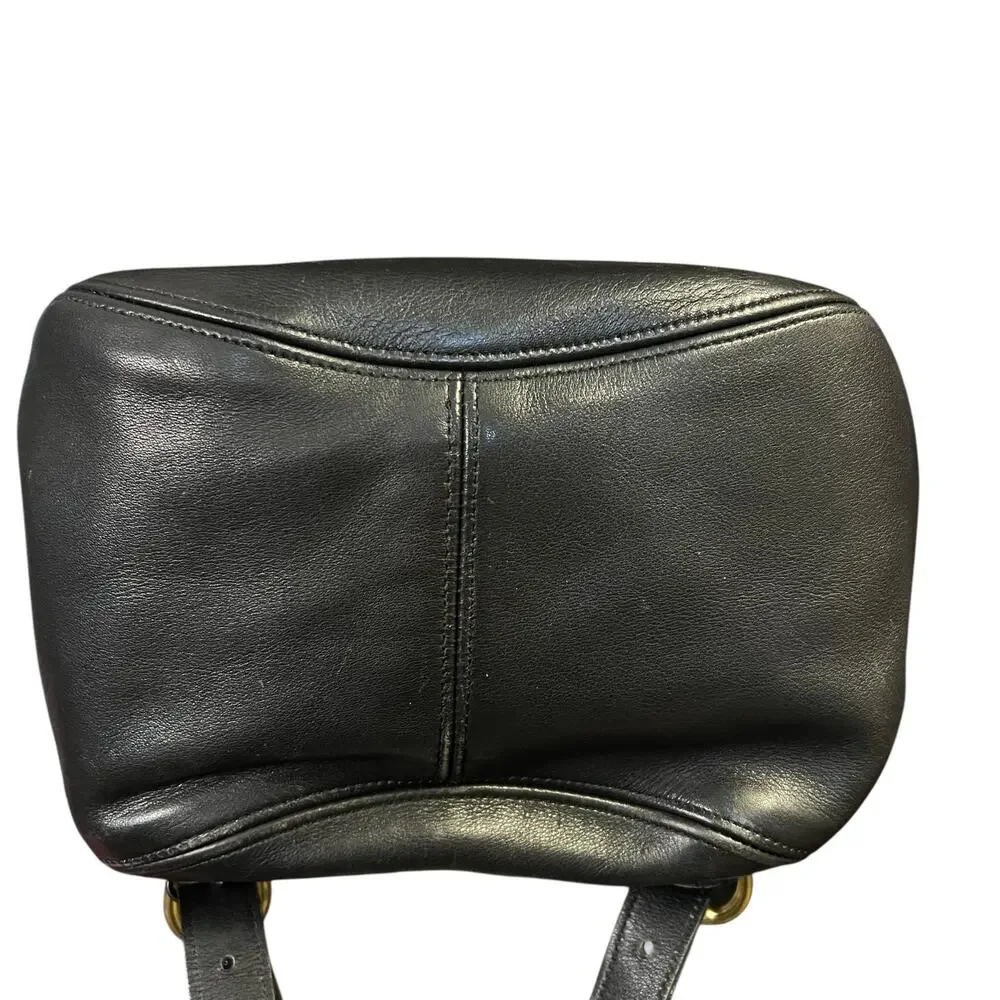 Vintage 1994 Coach Black Leather SoHo Bac Sac Backpack 4134 Made in USA w/ Card - Picture 5 of 12